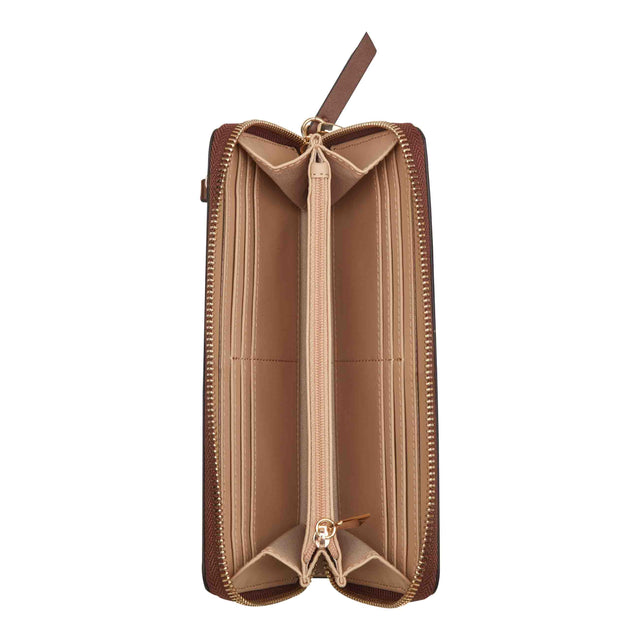 Nine West Lockup 9S Zip Around With Wristlet