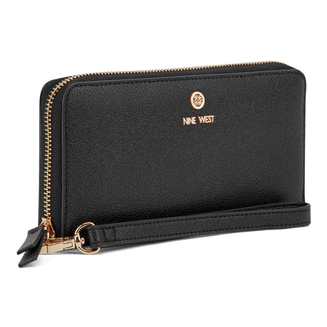 Nine West Lockup 9S Zip Around With Wristlet