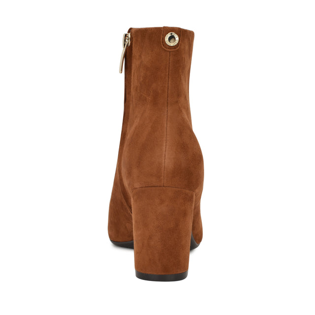 Nine West Lorela 9X9 Block Heel Leather Booties