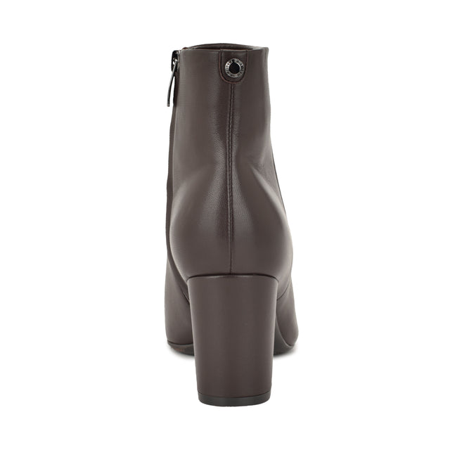 Nine West Lorela 9X9 Block Heel Leather Booties