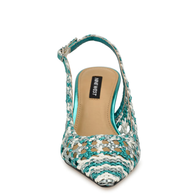 Nine West Madalene Woven Slingbacks