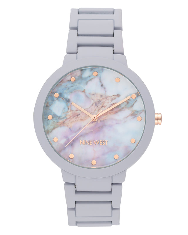 nine west Marbleized Dial Bracelet Watch