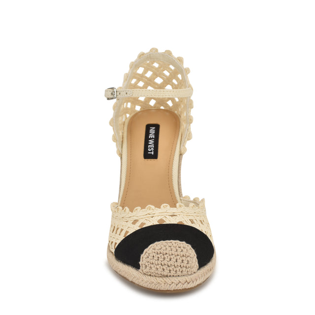 Nine West Mckinly Cap Toe Espadrille Wedges