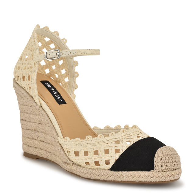 Nine West Mckinly Cap Toe Espadrille Wedges