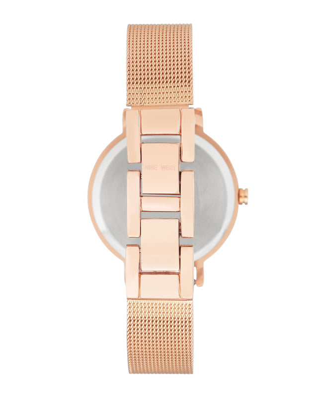Nine West Minimalist Mesh Bracelet Watch