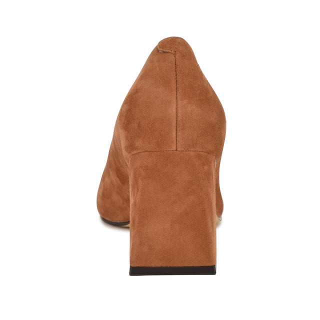 Nine West Monda Leather Block Heel Pumps