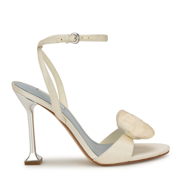 nine west Neve Rosette Ankle Strap Sandals