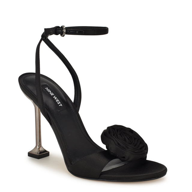 Nine West Neve Rosette Ankle Strap Sandals