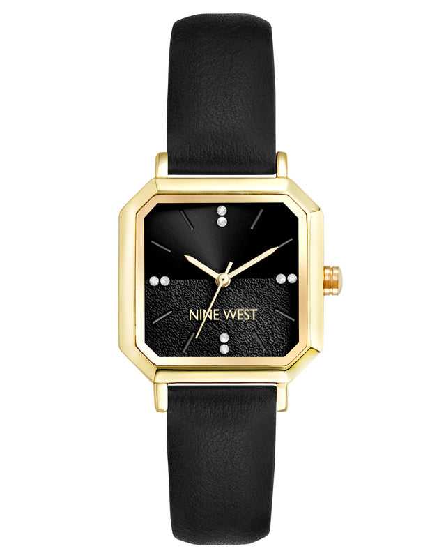nine west Octagonal Case Strap Watch