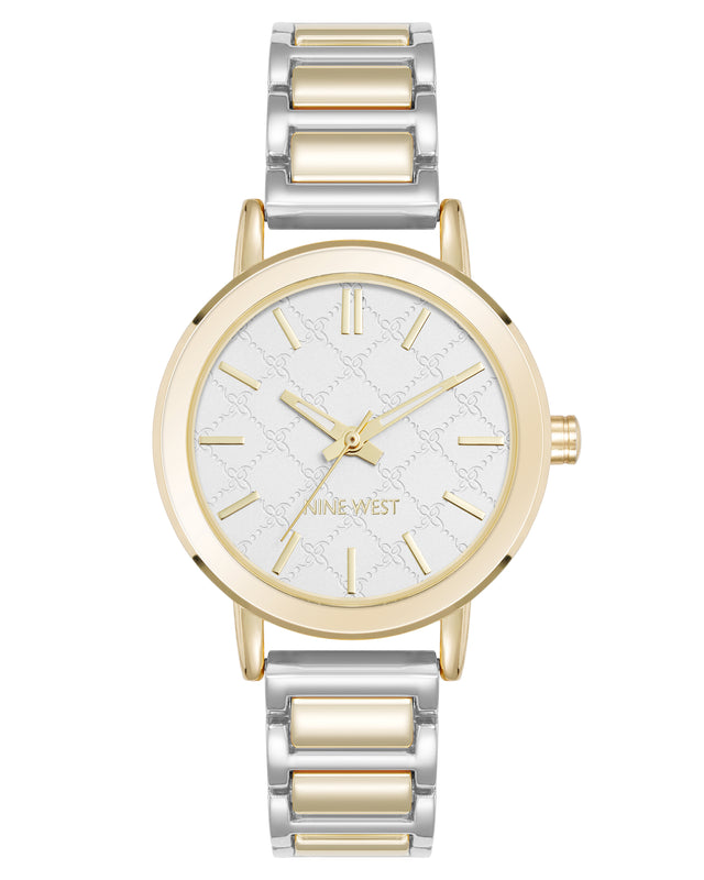 nine west Patterned Dial Bracelet Watch