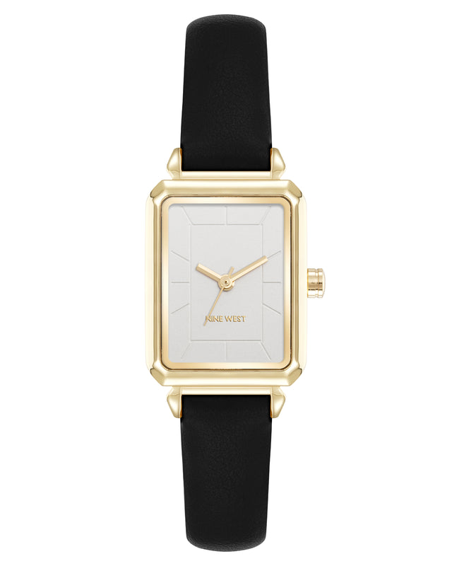 nine west Petite Rectangular Case Strap Watch