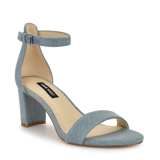 Nine West Pruce Ankle Strap Block Heel Sandals