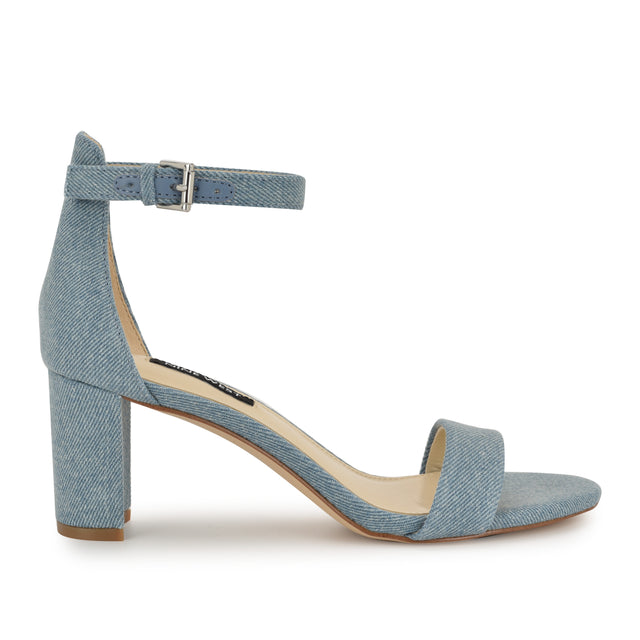nine west Pruce Ankle Strap Block Heel Sandals