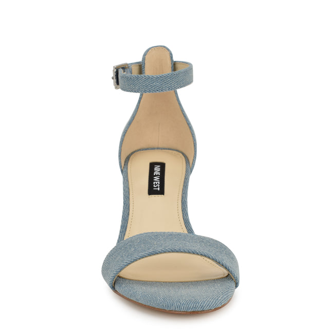 Nine West Pruce Ankle Strap Block Heel Sandals