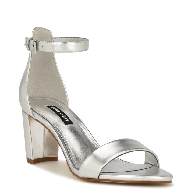 Nine West Pruce Ankle Strap Block Heel Sandals