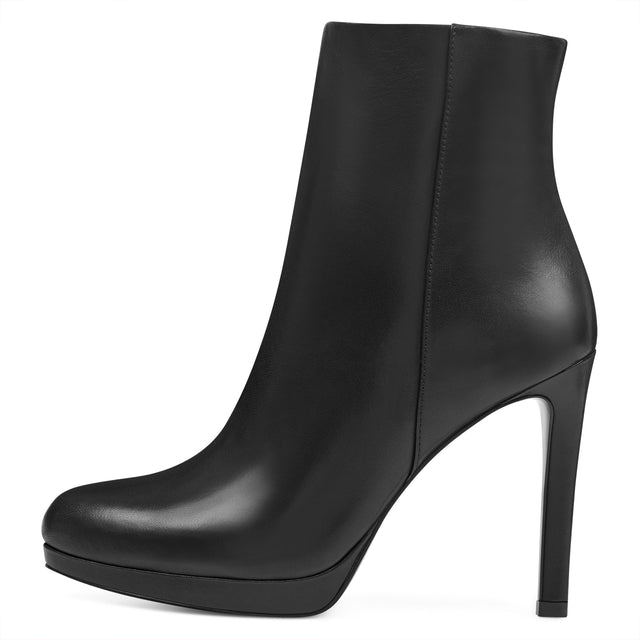Nine West Quanette Platform Leather Booties