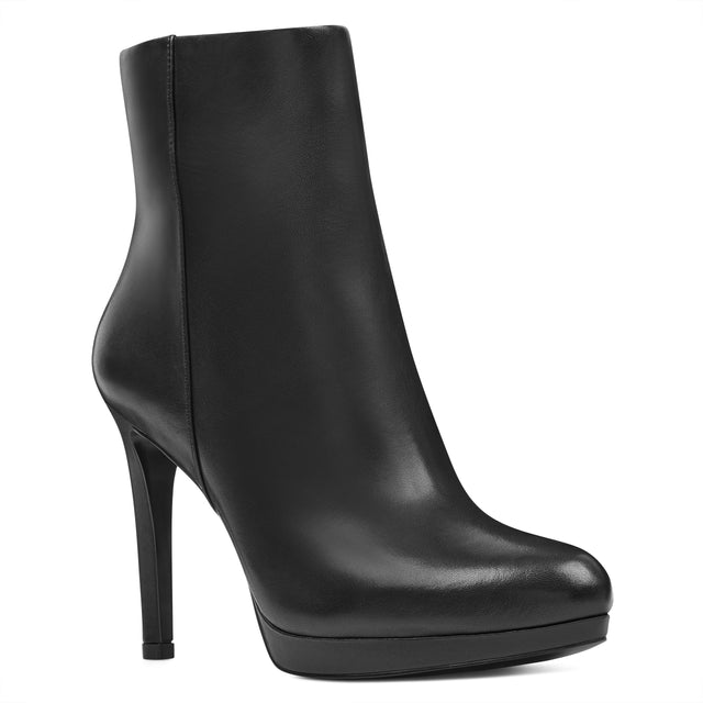 Nine West Quanette Platform Leather Booties