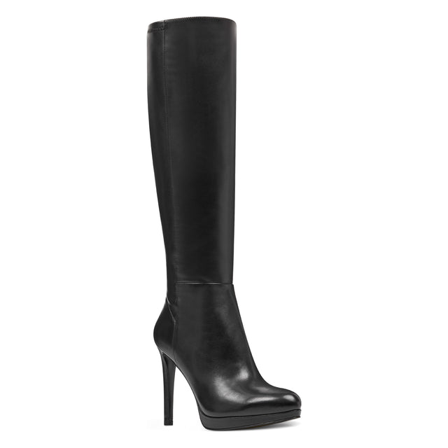 Nine West Quizme Wide Calf Platform Leather Boots