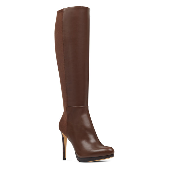 Nine West Quizme Wide Calf Platform Leather Boots