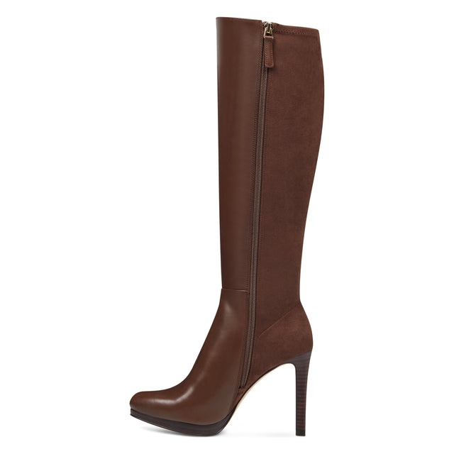 Nine West Quizme Wide Calf Platform Leather Boots