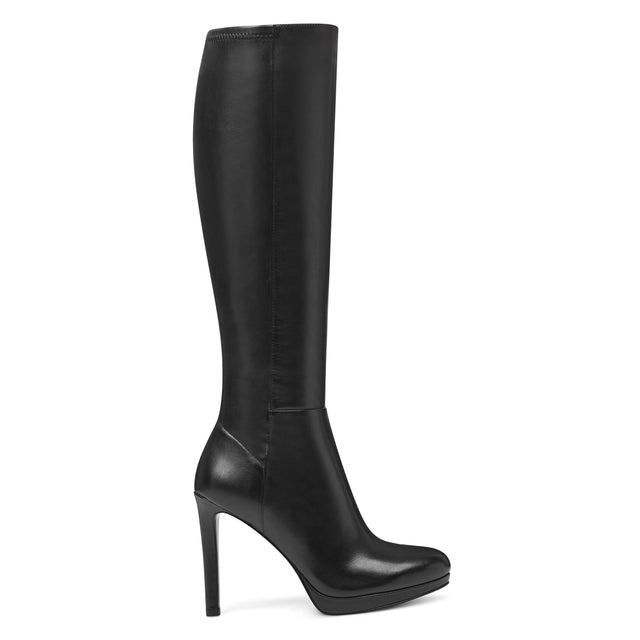 nine west Quizme Wide Calf Platform Leather Boots