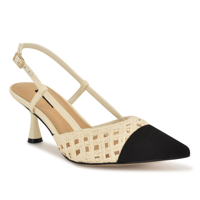 Nine West Railen Woven Cap Toe Slingbacks