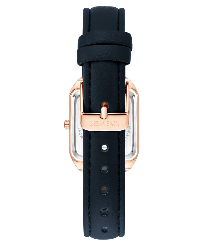 Nine West Rectangular Case Strap Watch