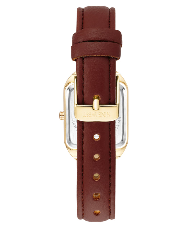 Nine West Rectangular Case Strap Watch