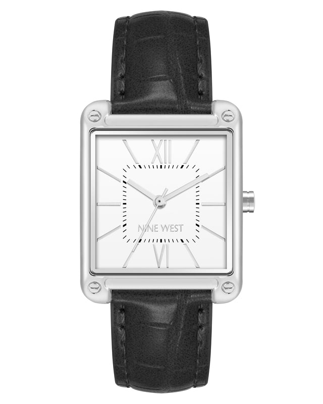 nine west Rectangular Case Strap Watch