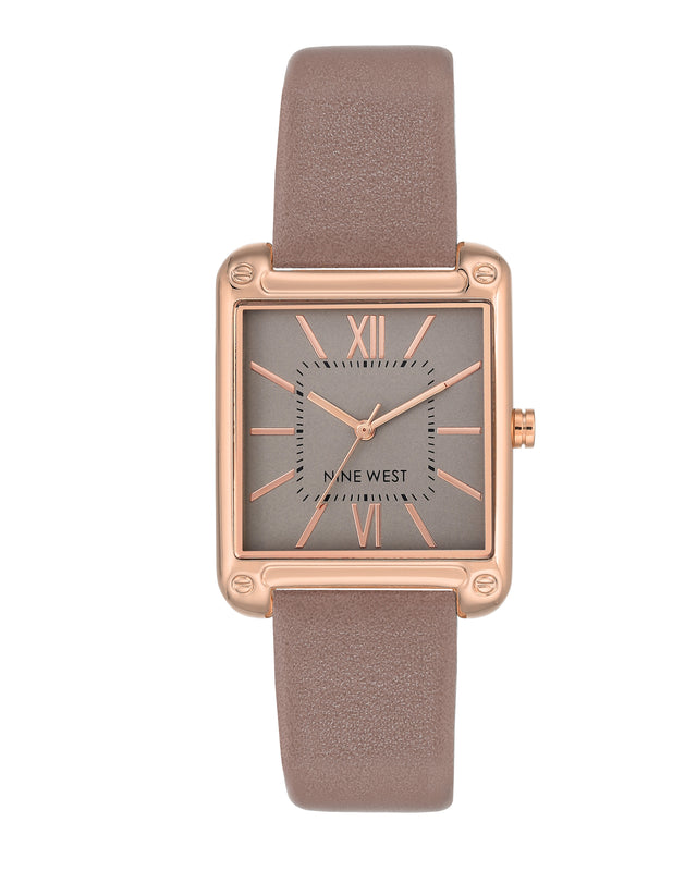 nine west Rectangular Case Strap Watch