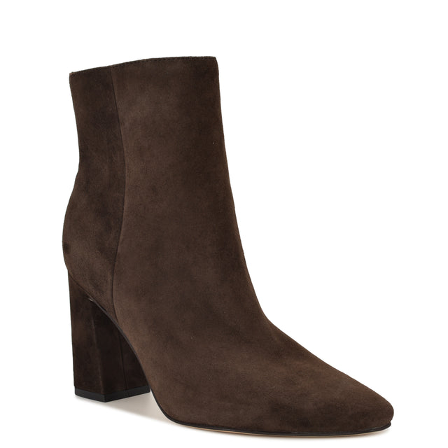 Nine West Reraye Block Heel Ankle Leather Booties