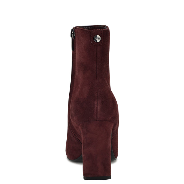 Nine West Reraye Block Heel Ankle Leather Booties
