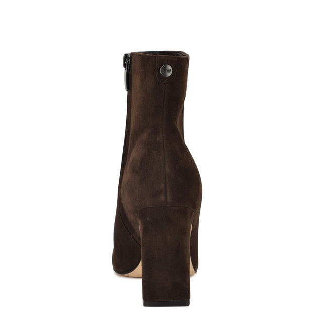 Nine West Reraye Block Heel Ankle Leather Booties