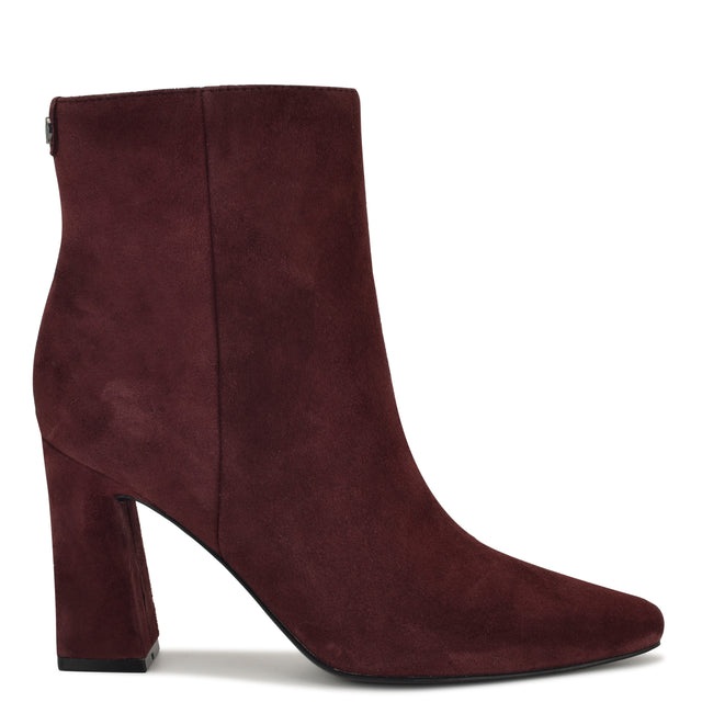 nine west Reraye Block Heel Ankle Leather Booties