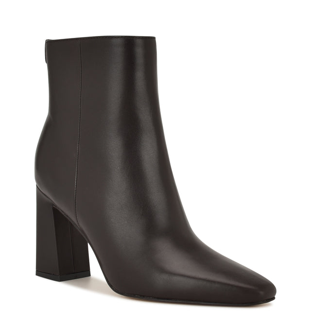 Nine West Reraye Block Heel Ankle Leather Booties