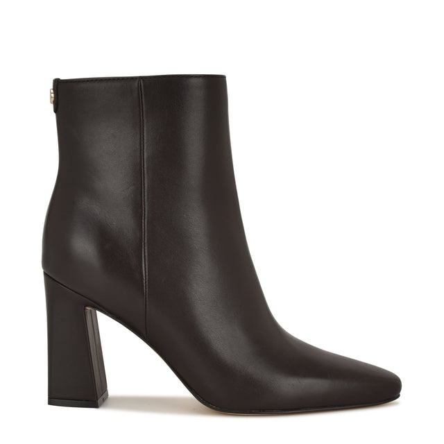 nine west Reraye Block Heel Ankle Leather Booties