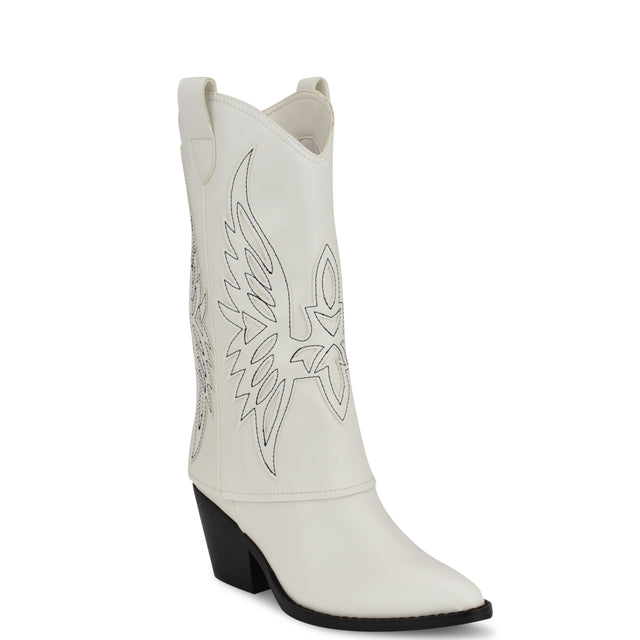 Nine West Ringer Detailed Western Boots