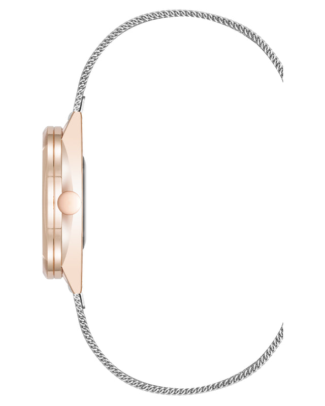 Nine West Round Case Mesh Bracelet Watch