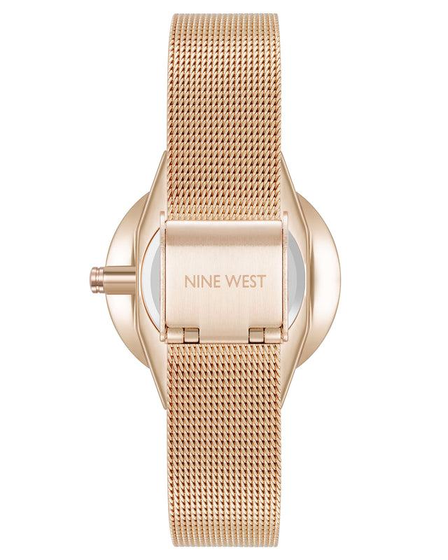 Nine West Round Case Mesh Bracelet Watch