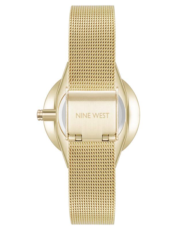 Nine West Round Case Mesh Bracelet Watch