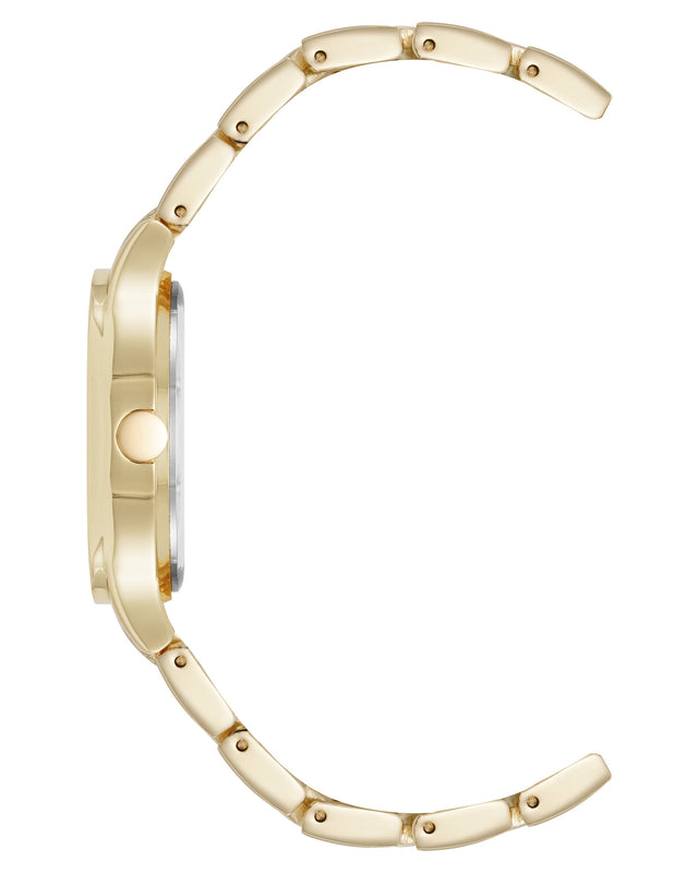 Nine West Round Link Bracelet Watch