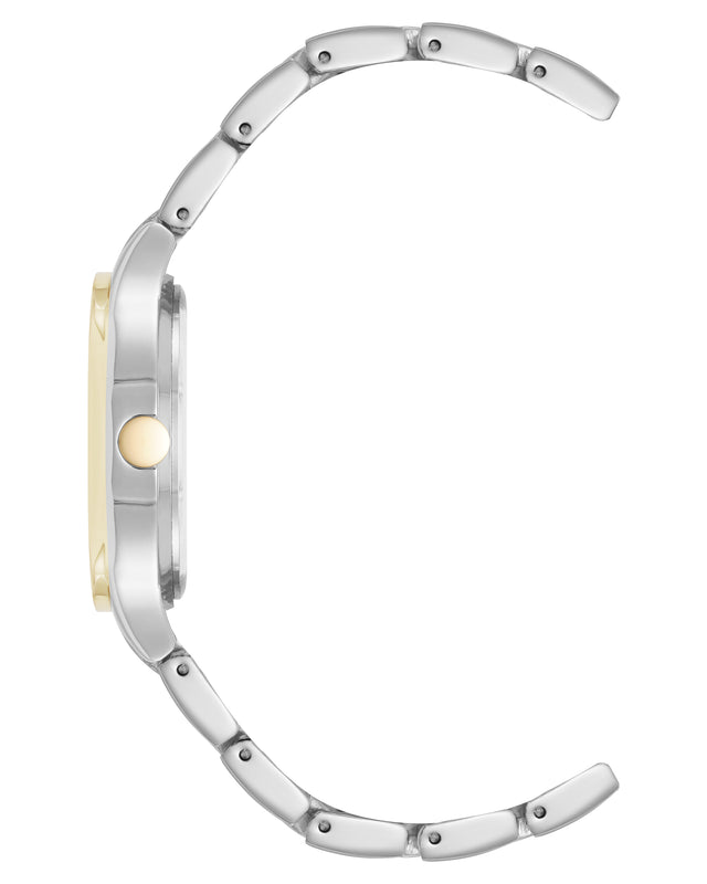 Nine West Round Link Bracelet Watch