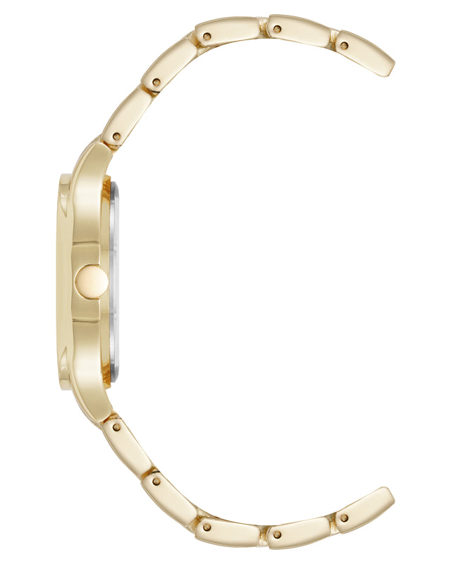 Nine West Round Link Bracelet Watch
