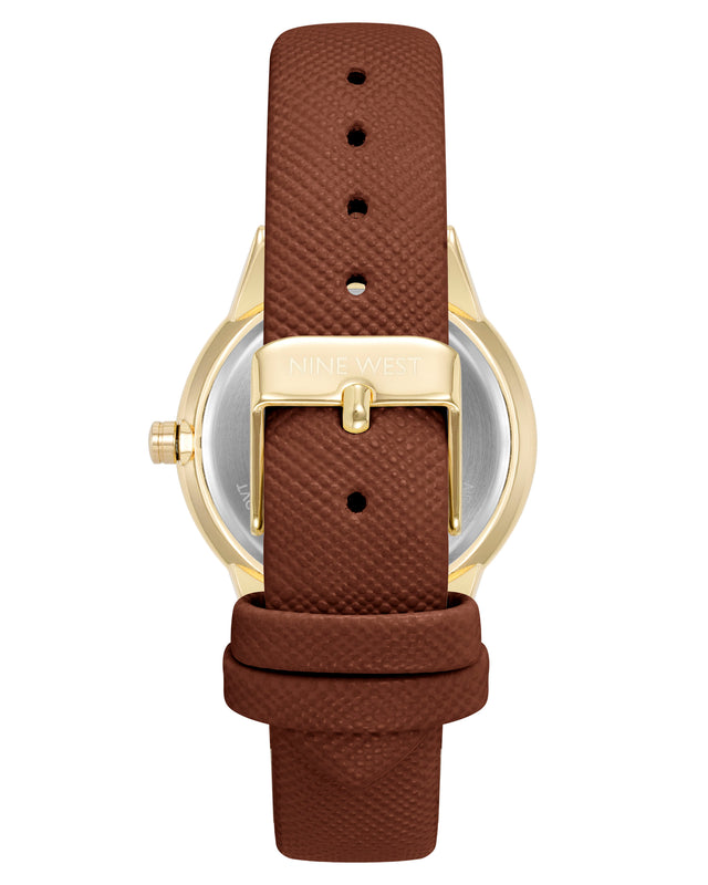 Nine West Saffiano Strap Watch
