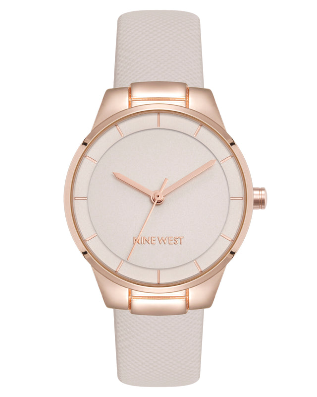 nine west Saffiano Strap Watch