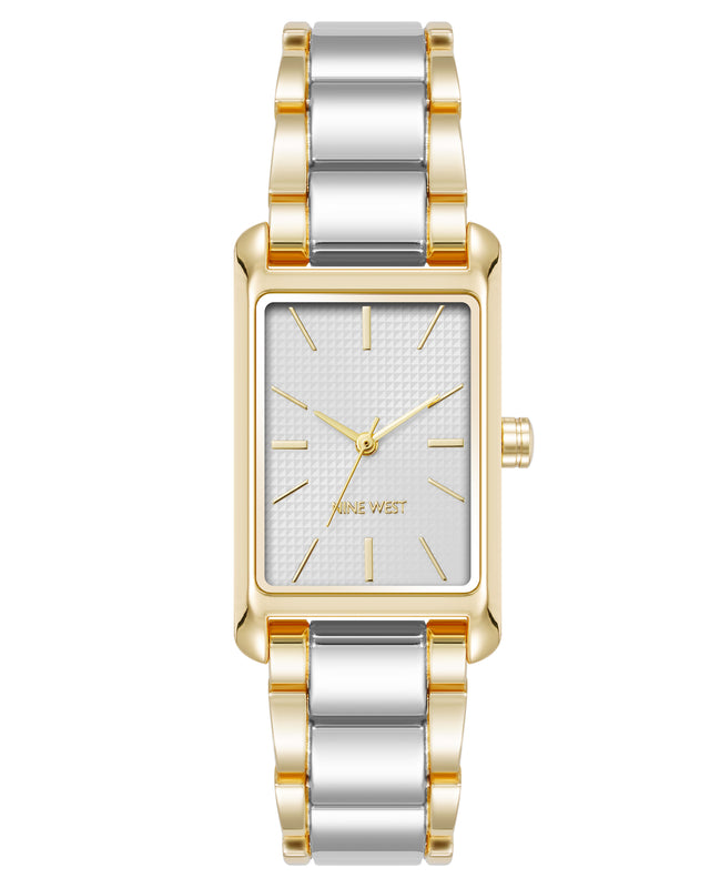 nine west Slim Rectangular Case Watch