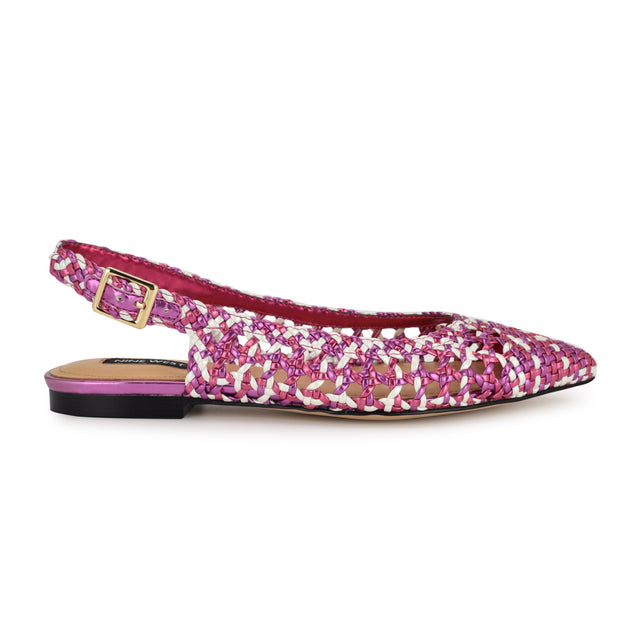 nine west Soel Woven Slingback Flats