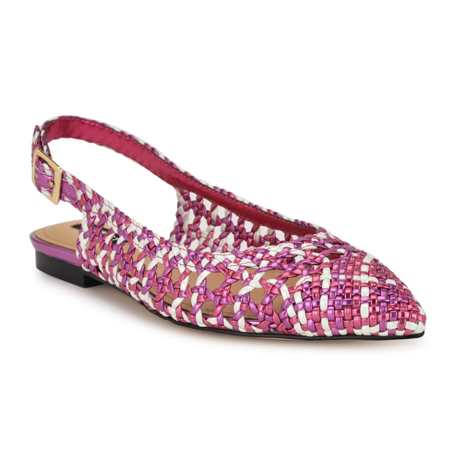 Nine West Soel Woven Slingback Flats