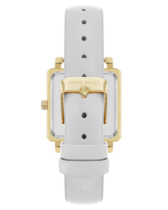 Nine West Square Strap Watch With Crystal Accents