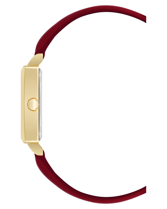 Nine West Square Strap Watch With Crystal Accents